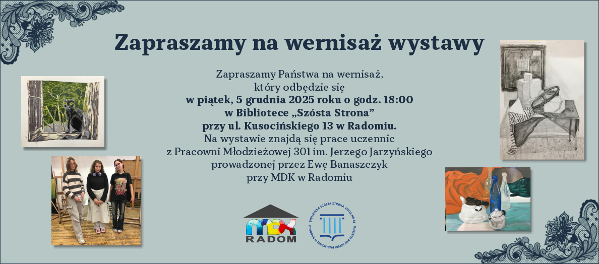 Zaproszenie na wernisaż „Rysunek, malarstwo, grafika”