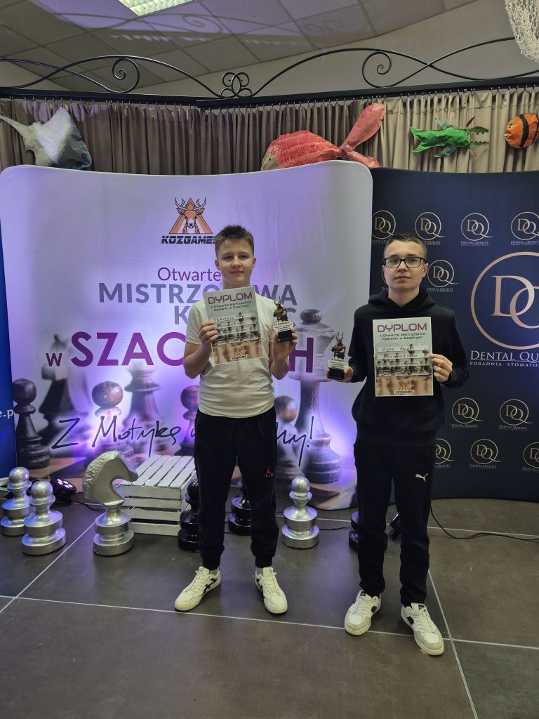 Filip Oleksiewicz i Kacper Zięba - II Otwarte Mistrzostwa Kozienic w Szachach Szybkich