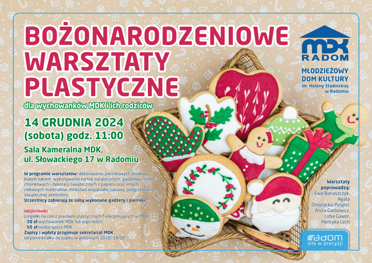 Plakat - Bożonarodzeniowe Warsztaty Plastyczne 2024