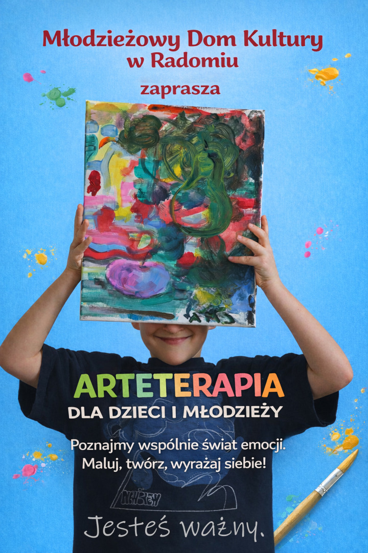 Plakat - arteterapia w MDK Radom